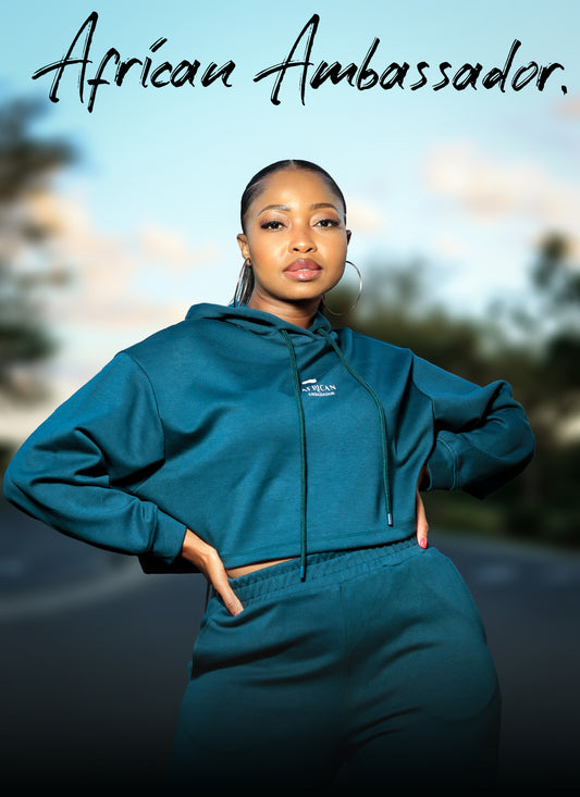 Ladies loose cropped top (Turquoise)