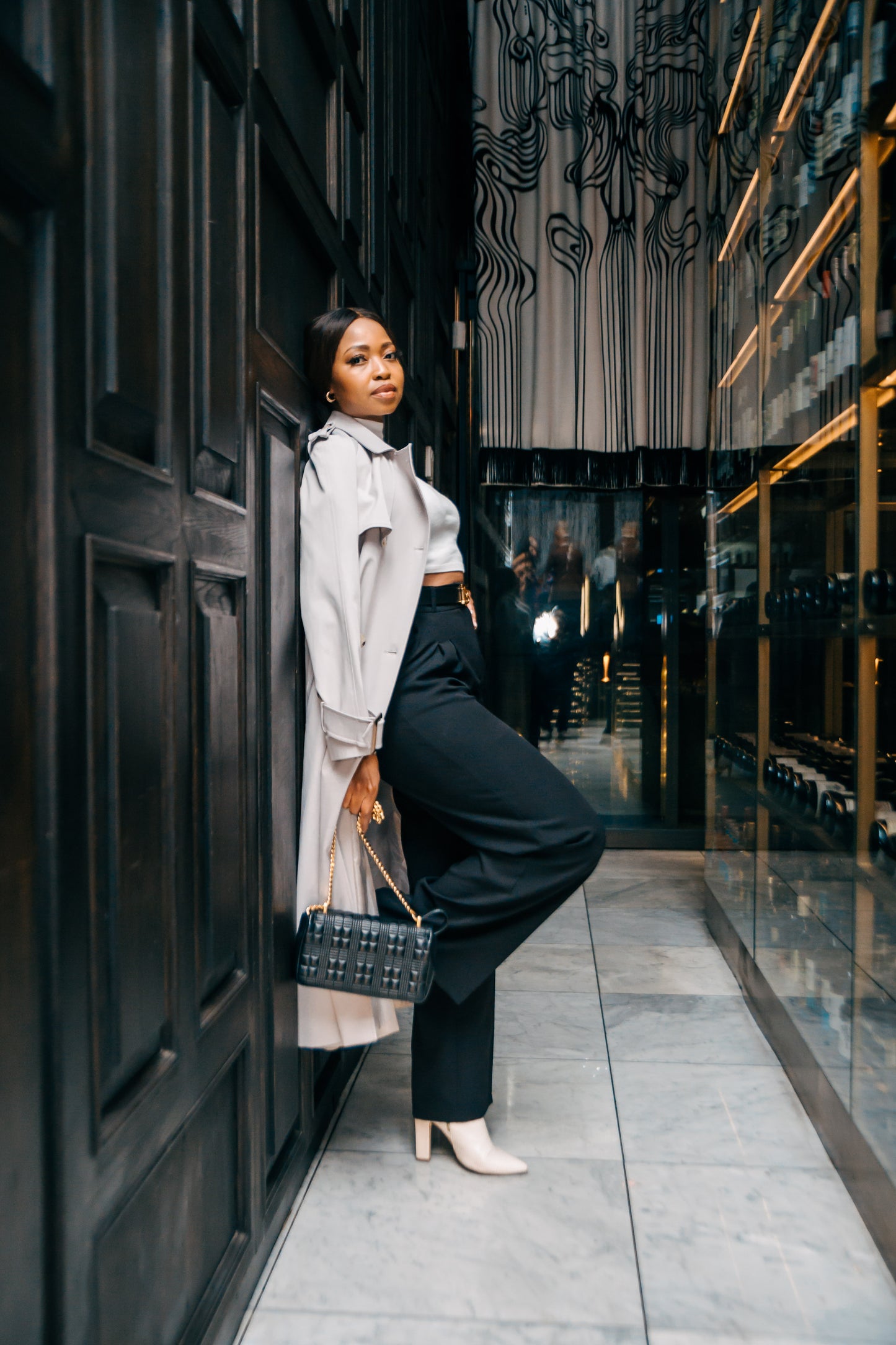 Trench Coat Long: Light Beige