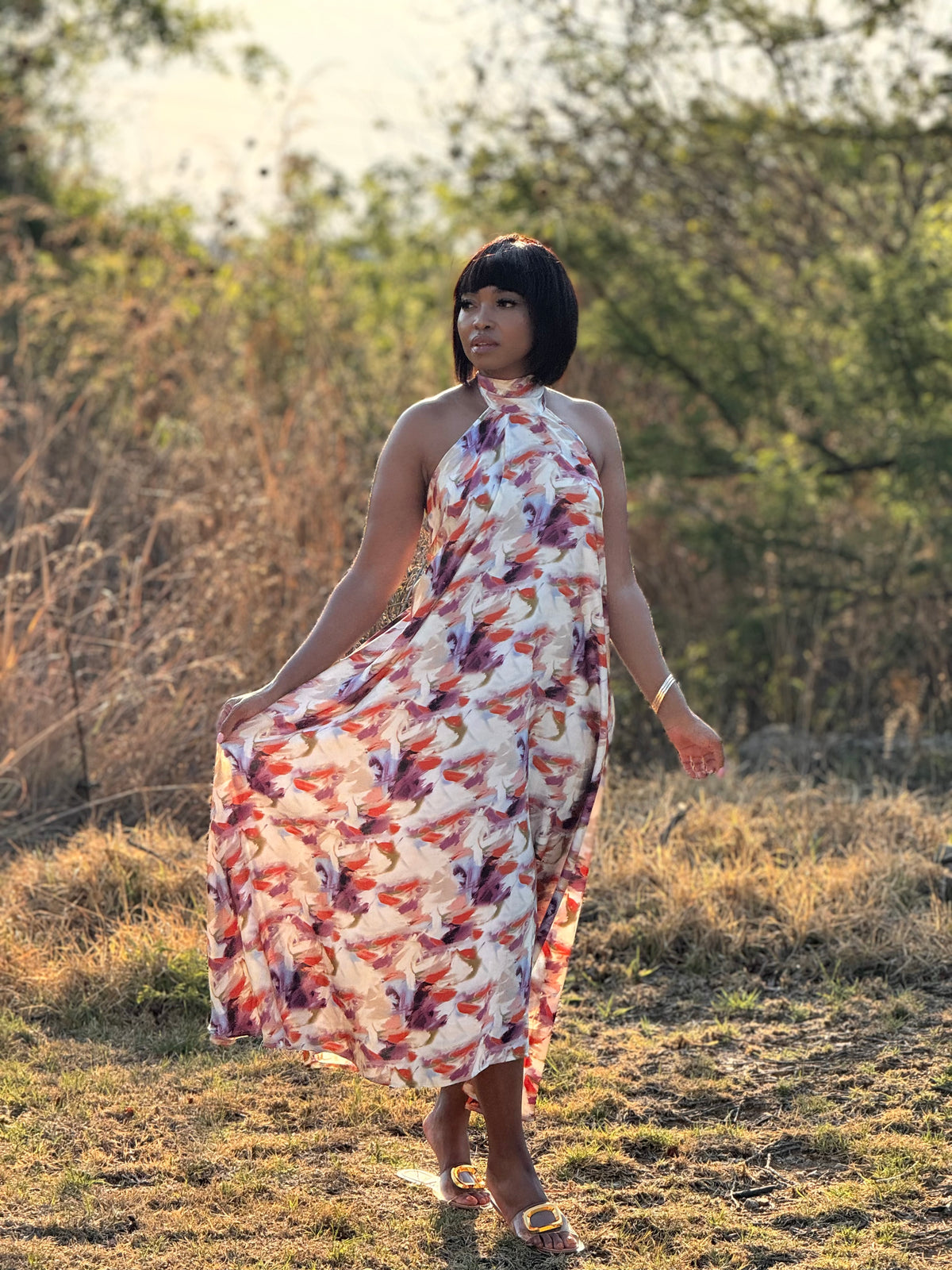 Halter Neck Maxi Dress