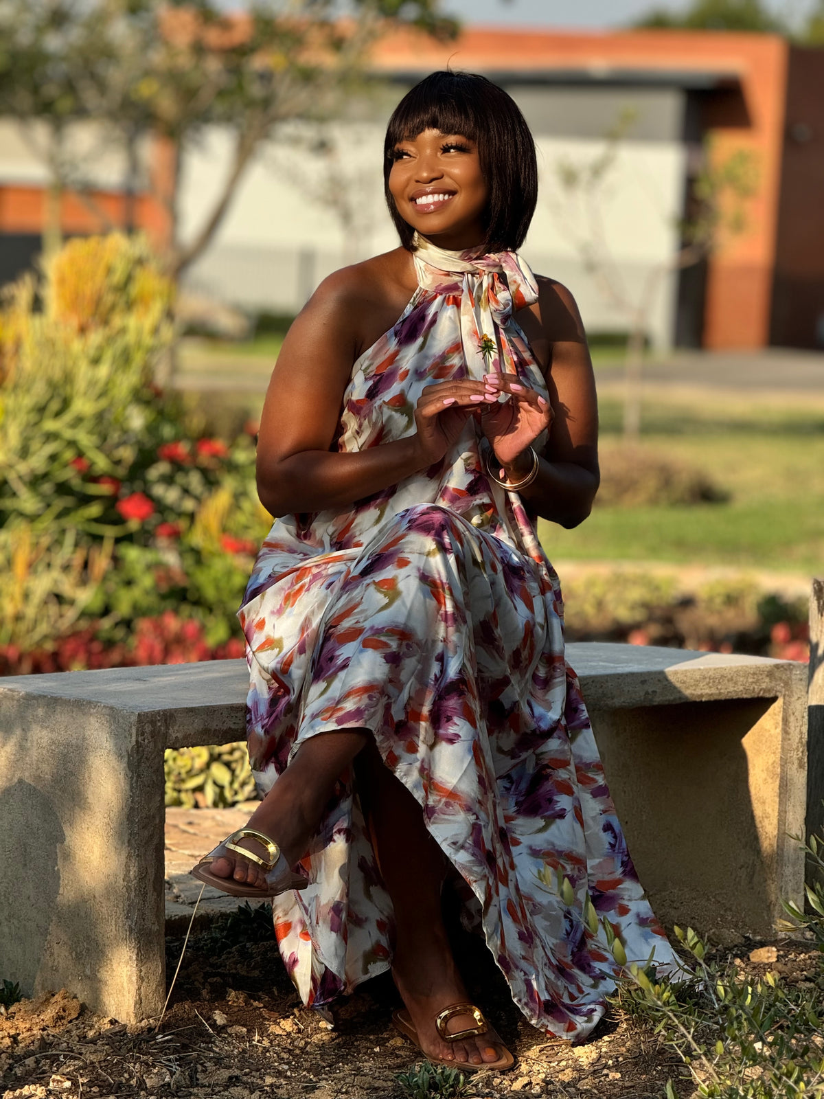 Halter Neck Maxi Dress