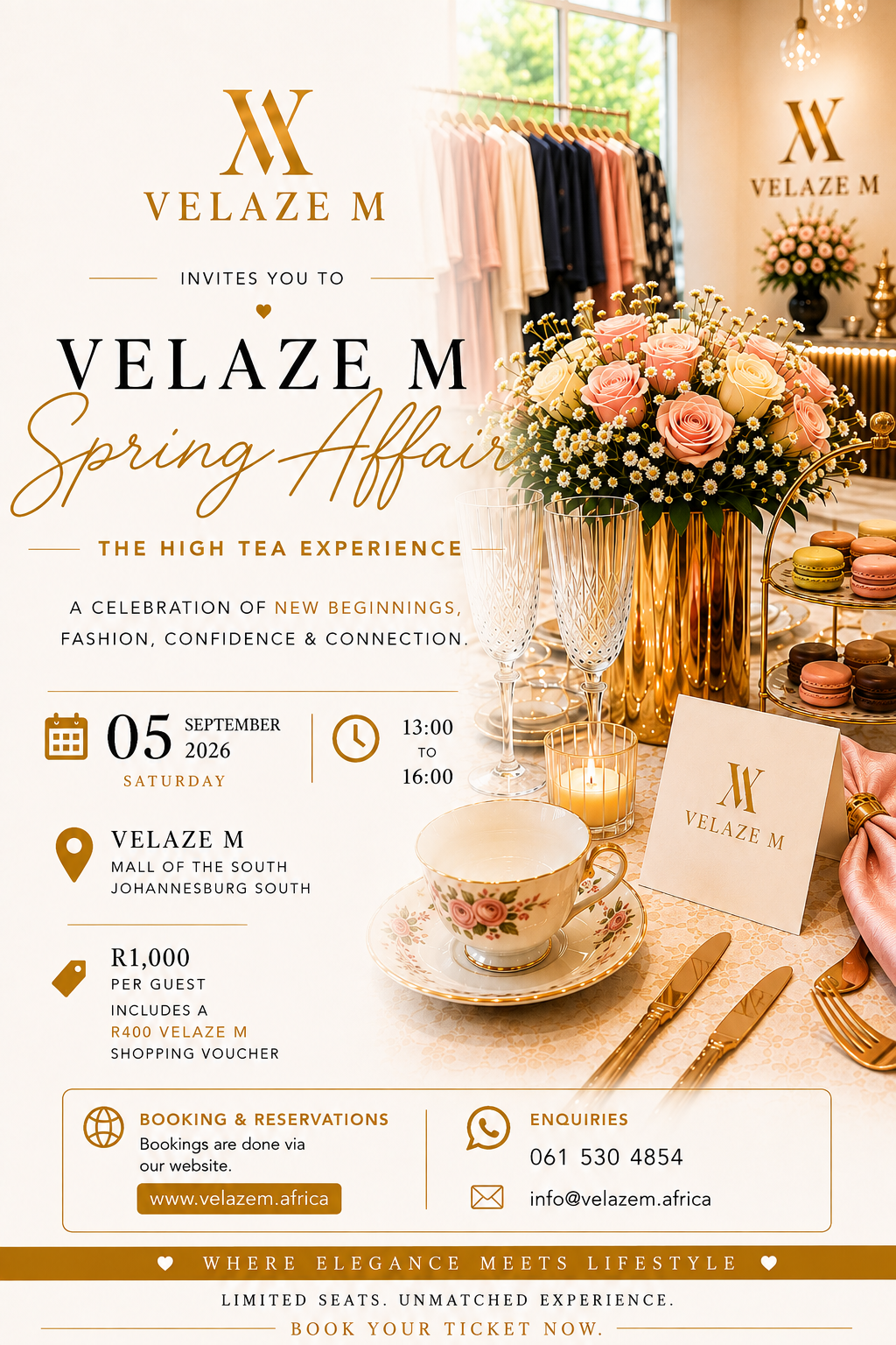VELAZE M Spring Affair — The High Tea Experience