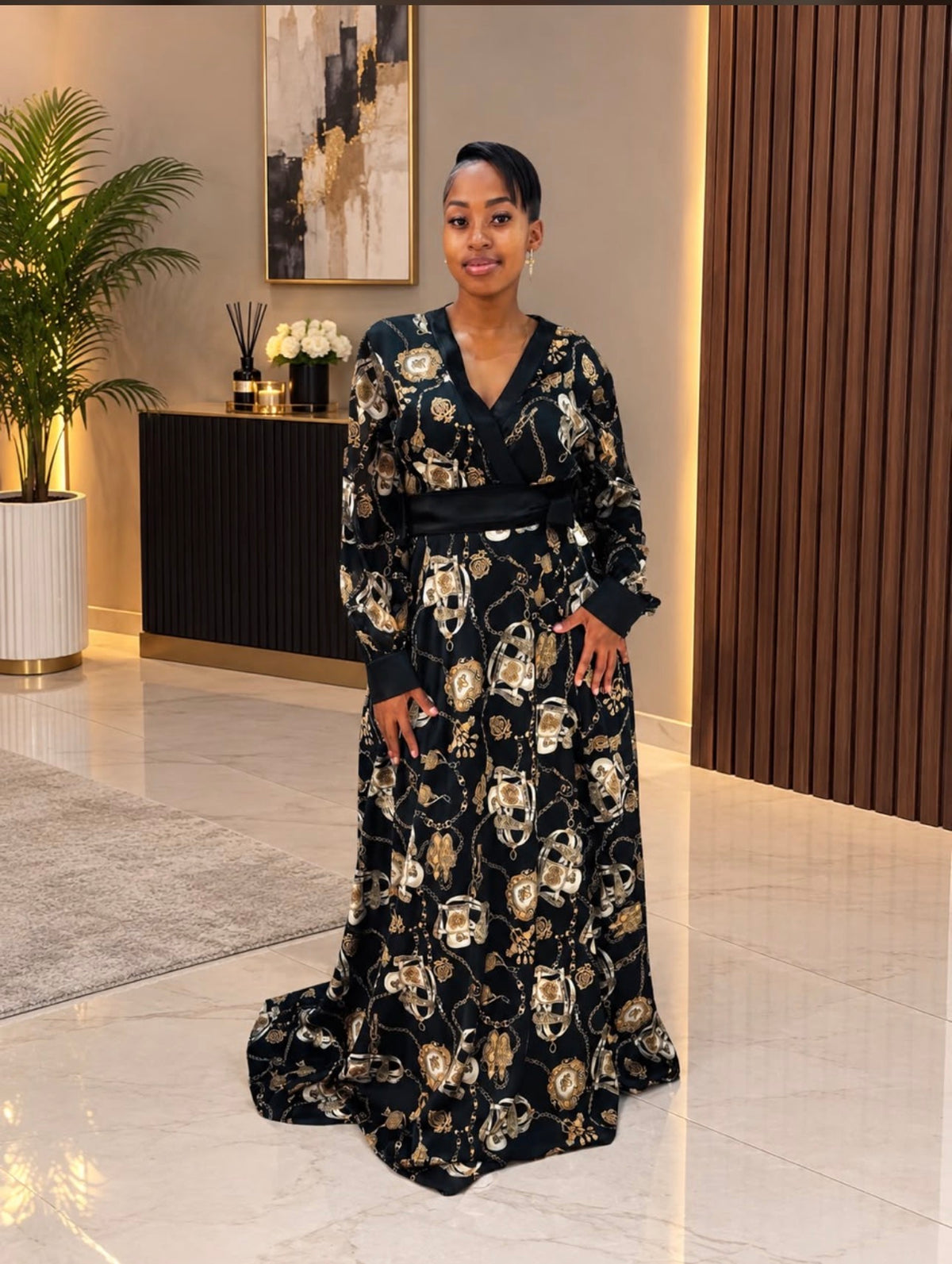 VELAZE M Maxi wrap dress